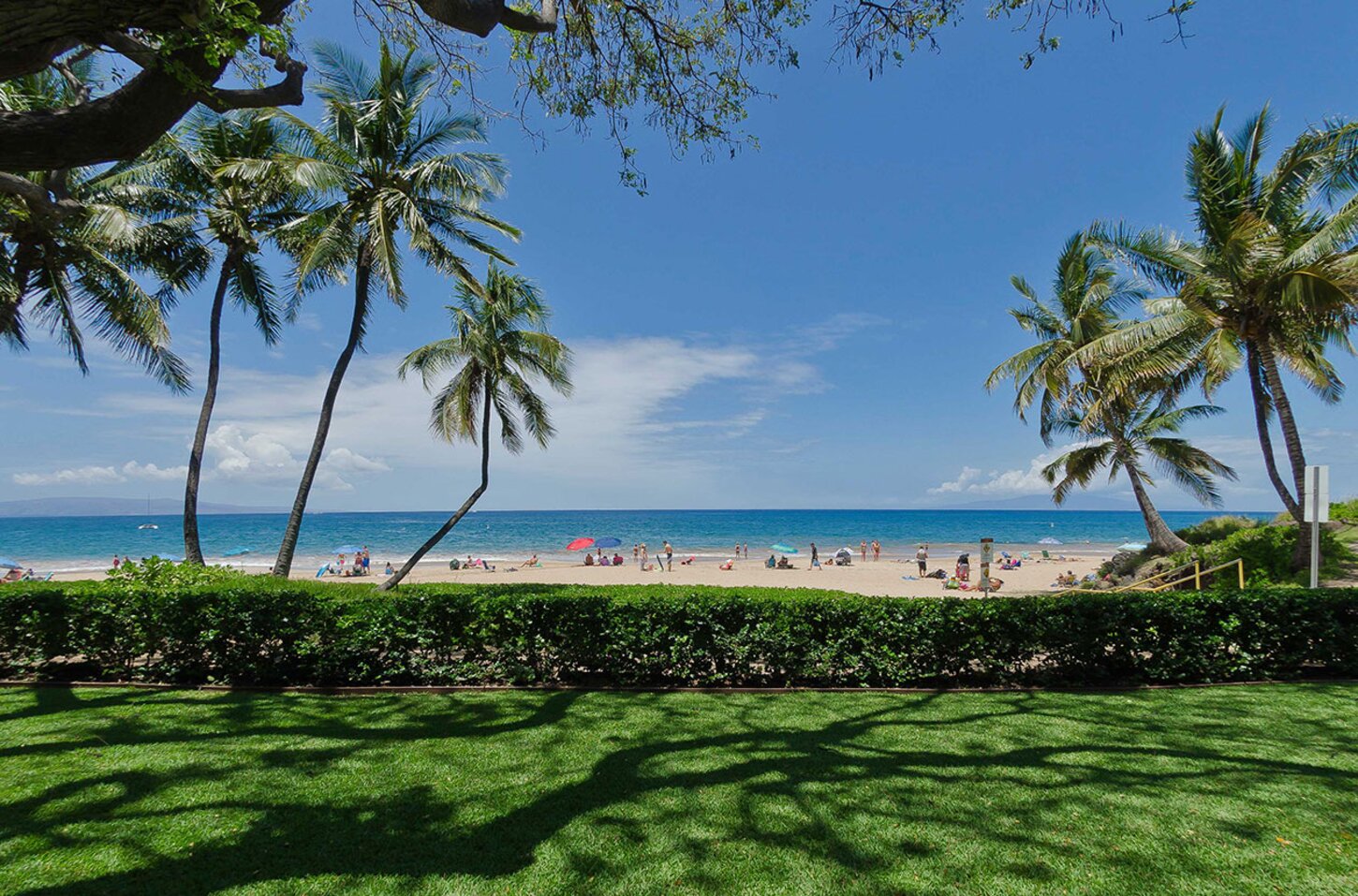 Beach view from our lanai, LR, Kitchen.....