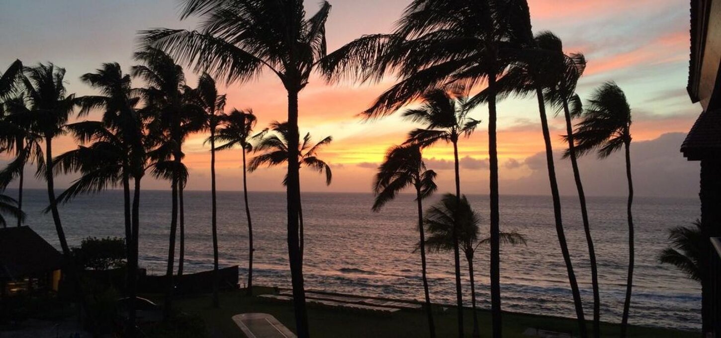 Sunset view from our lanai.