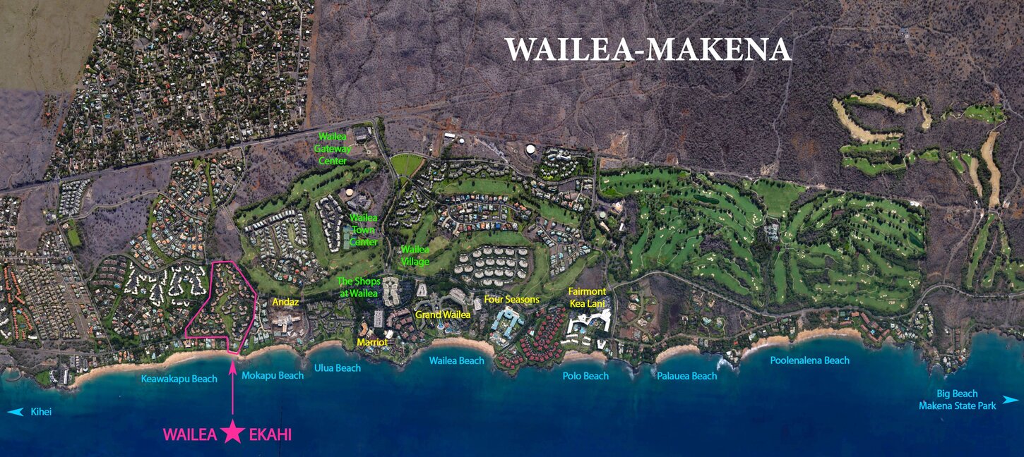 Map of Wailea area- walkable!