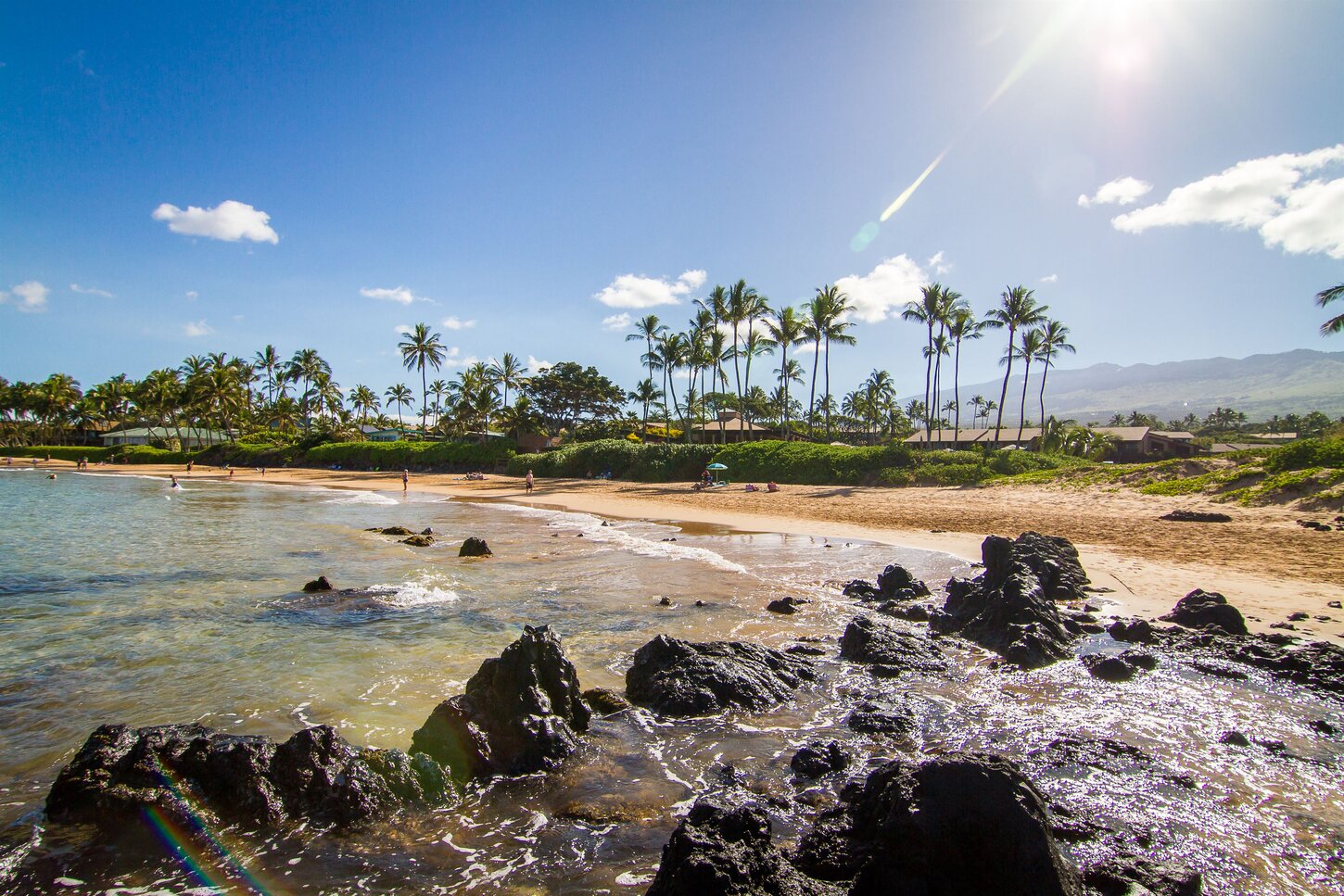 The lava outcroppings are excellent for tidepooling, turtle spotting, and snorkeling.
