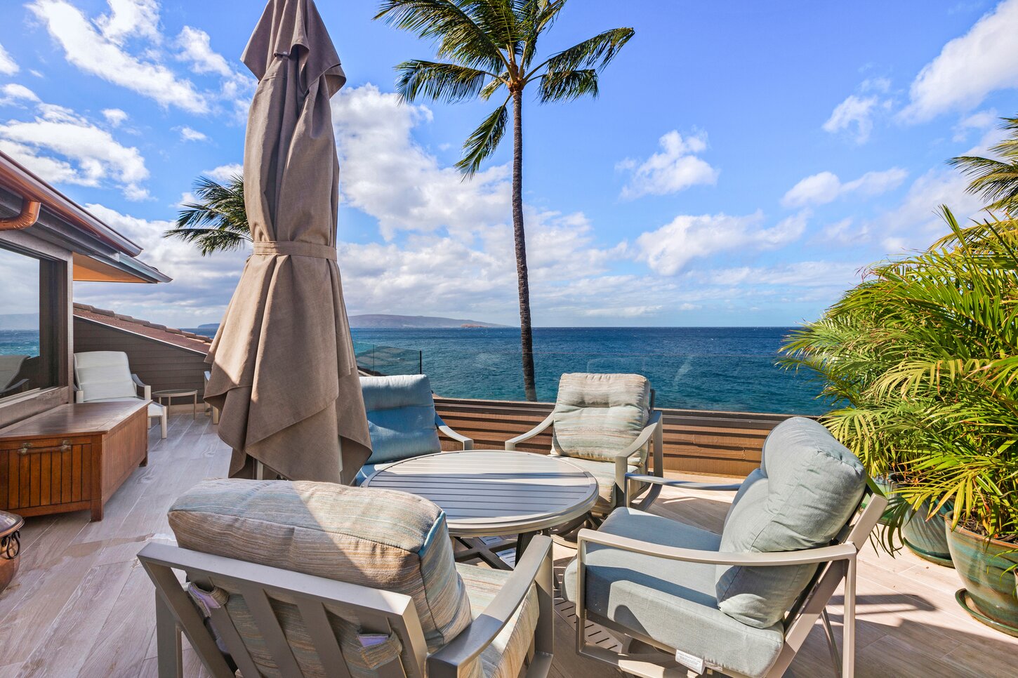 Cozy seating area on second lanai