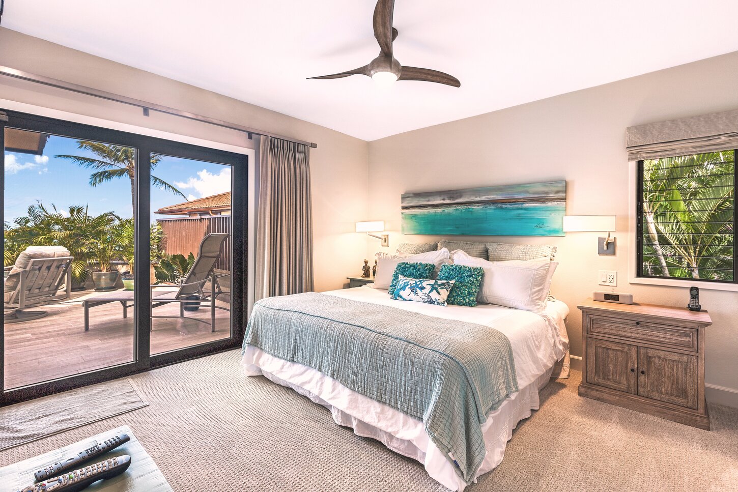 Secondary bedroom with door to Lanai #2