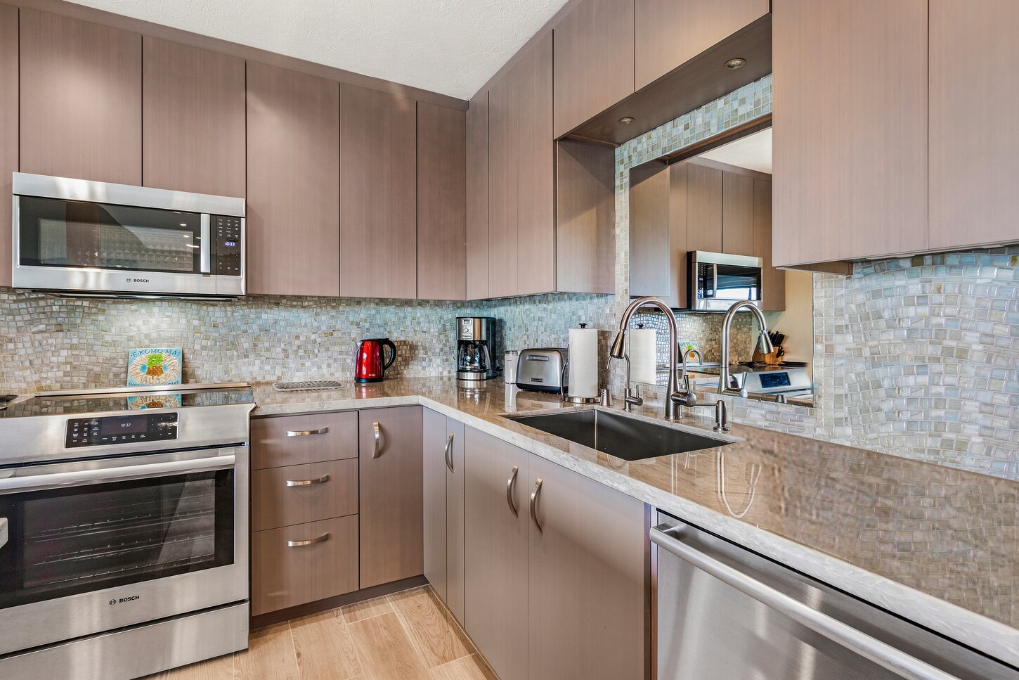 Kitchen with induction stove 