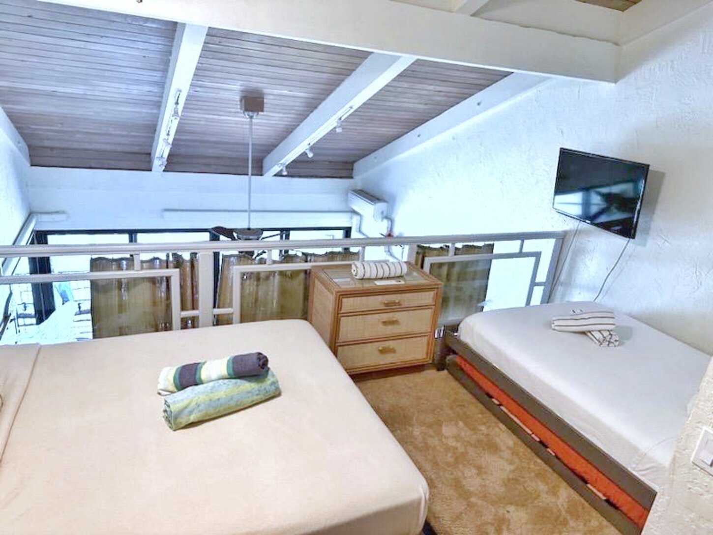 Loft with Queen Bed, Full Bed, and Twin Trundle 