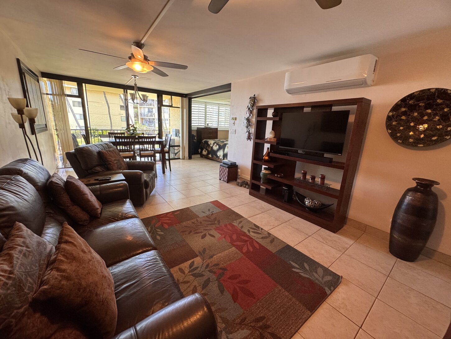 Living room and dining area