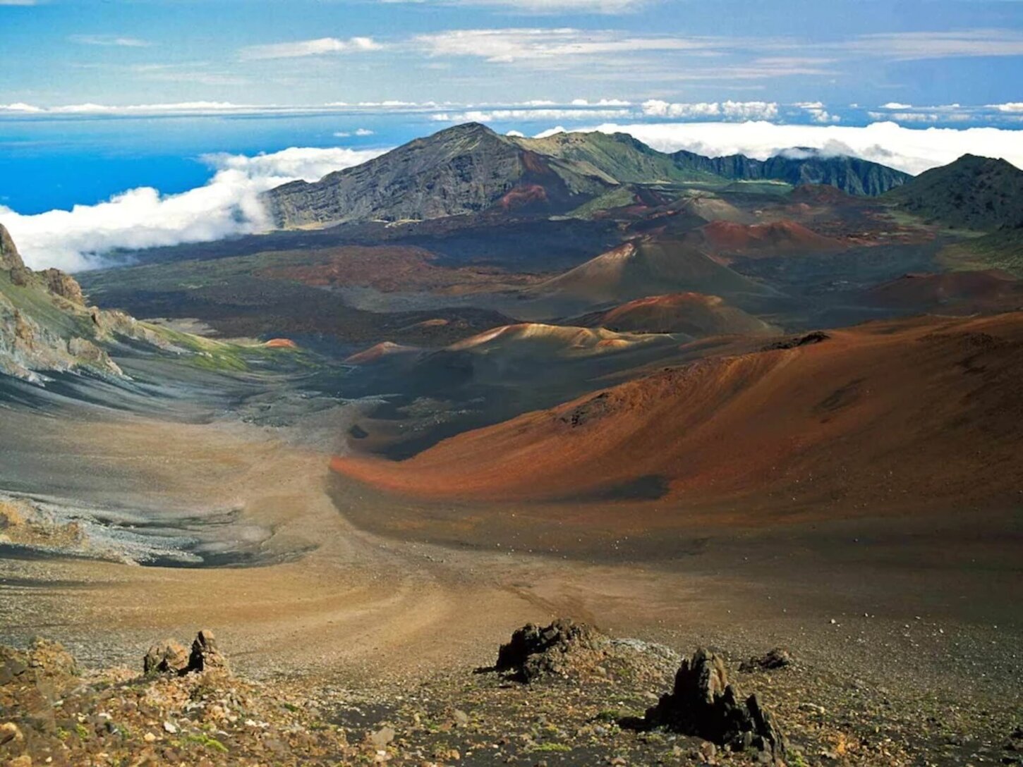 Inside the crater at Haleakala