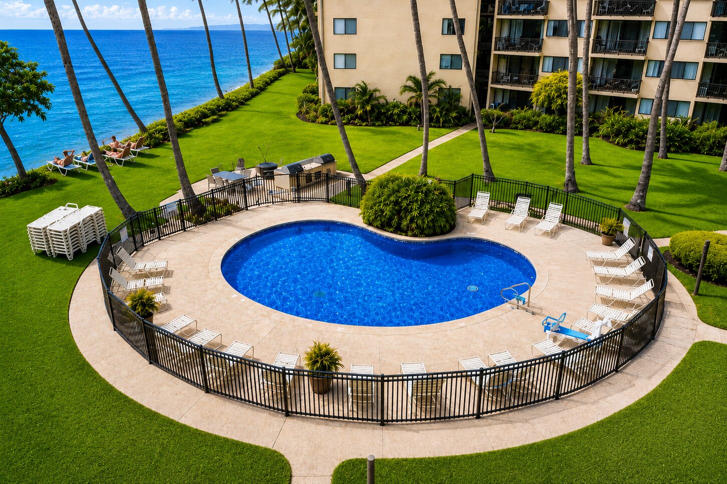 Pool with a little water fall