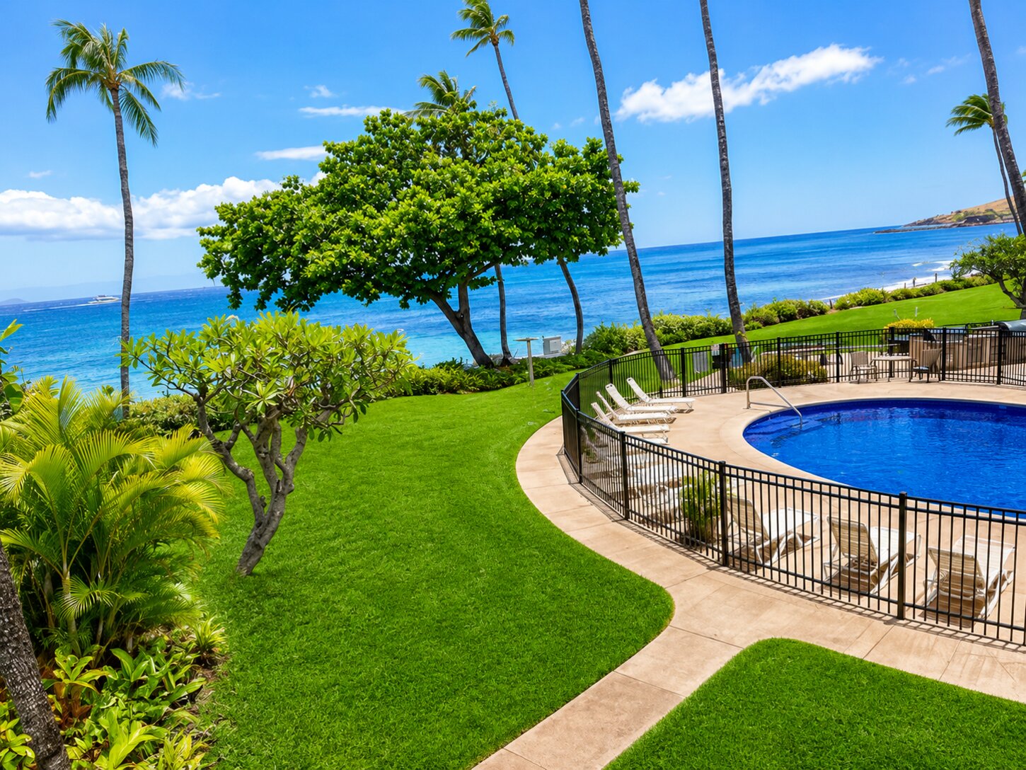 Heated pool with ocean view