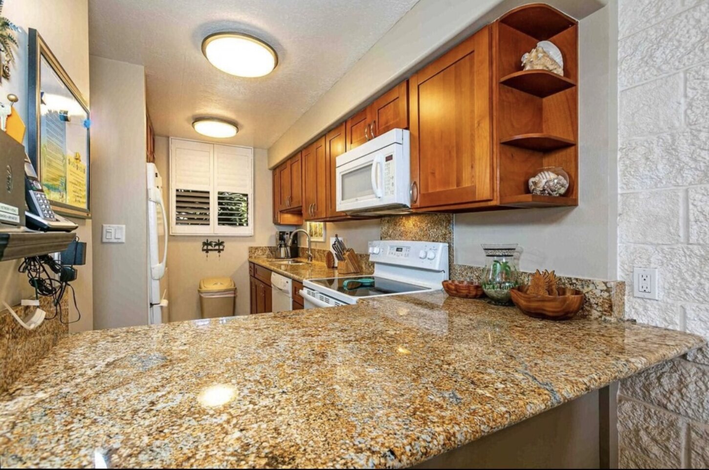 Remodeled kitchen, fully stocked with all the modern conveniences, including an ice maker in the freezer