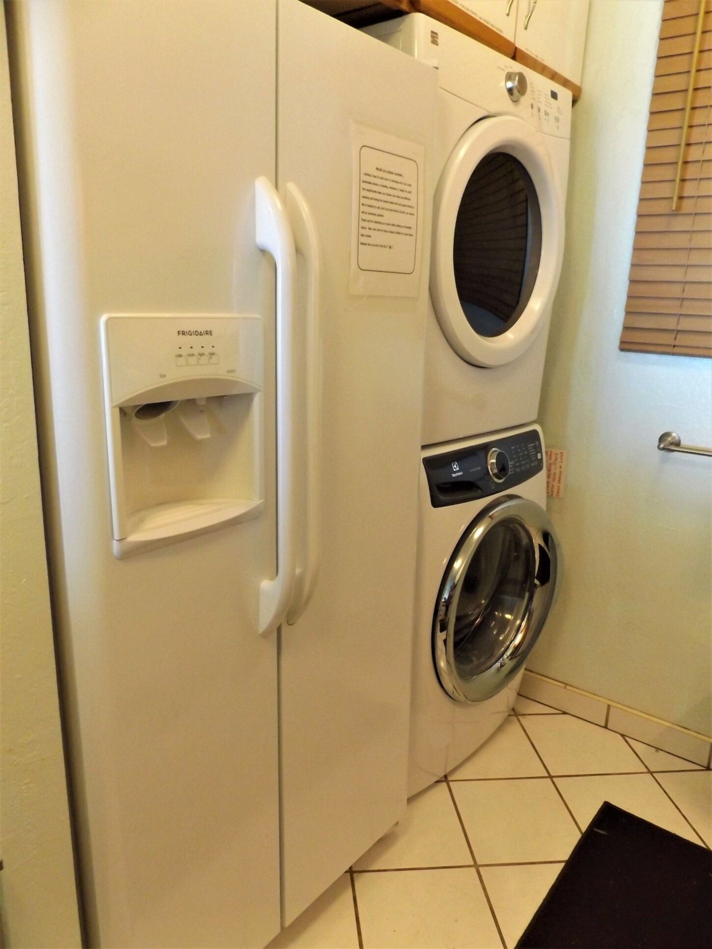 Newer digital washing machine: pods, liquid, powder. Fridge: Filtered water, Ice