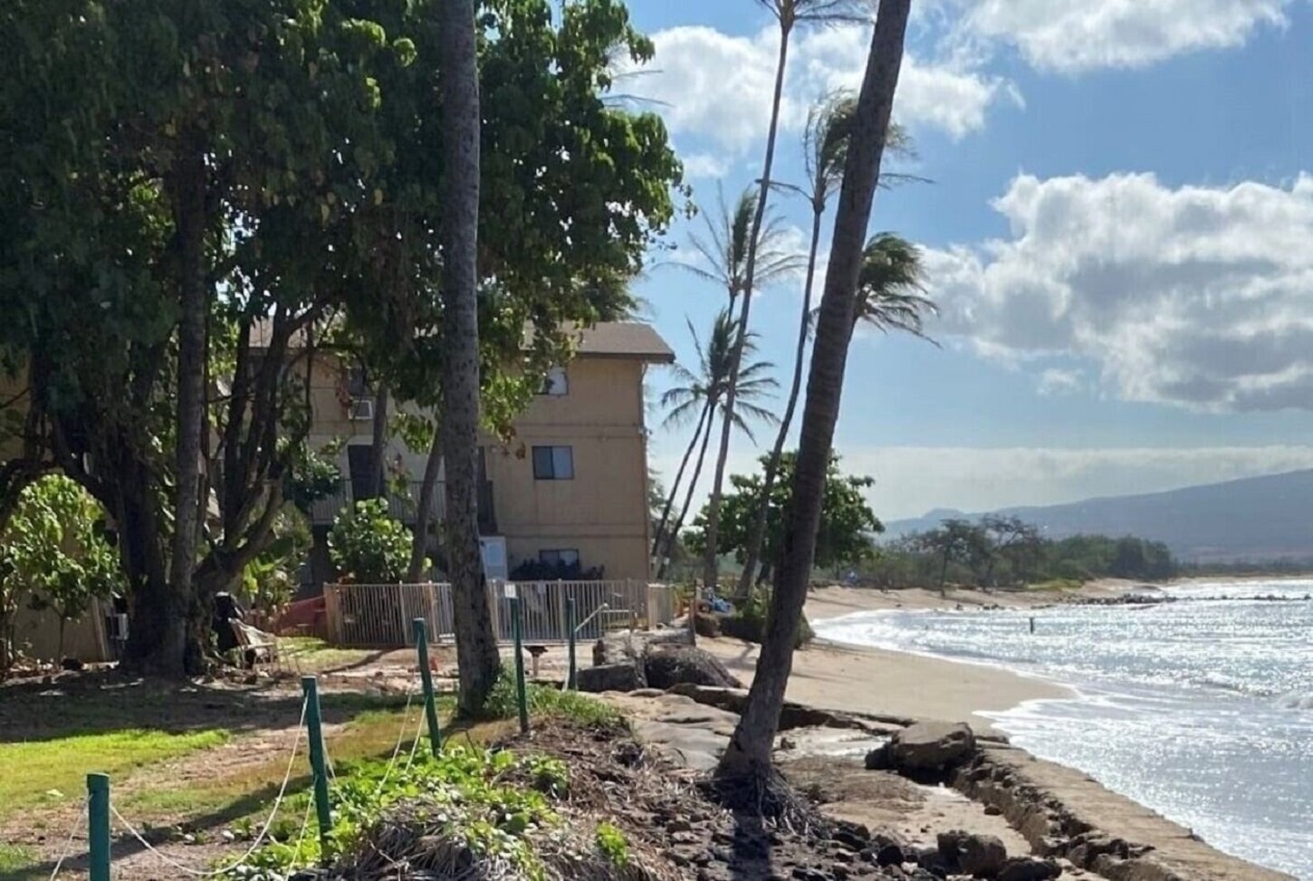 End of our property and Sugar Beach.  Just a 1 minute walk. 
