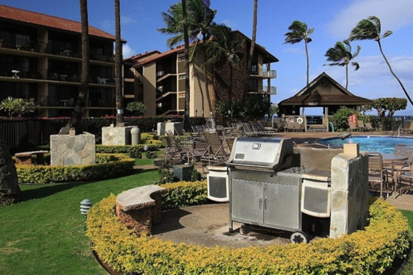 Poolside BBQ's are really cool! 5 BBQ's at each pool