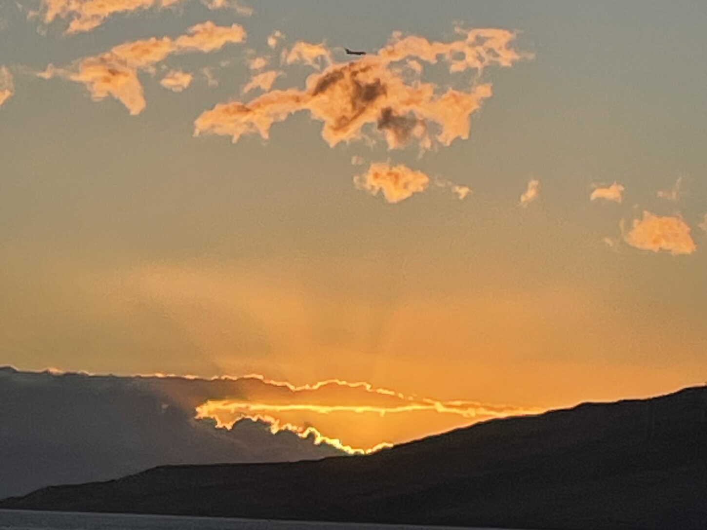 Sunset from the lanai. 
