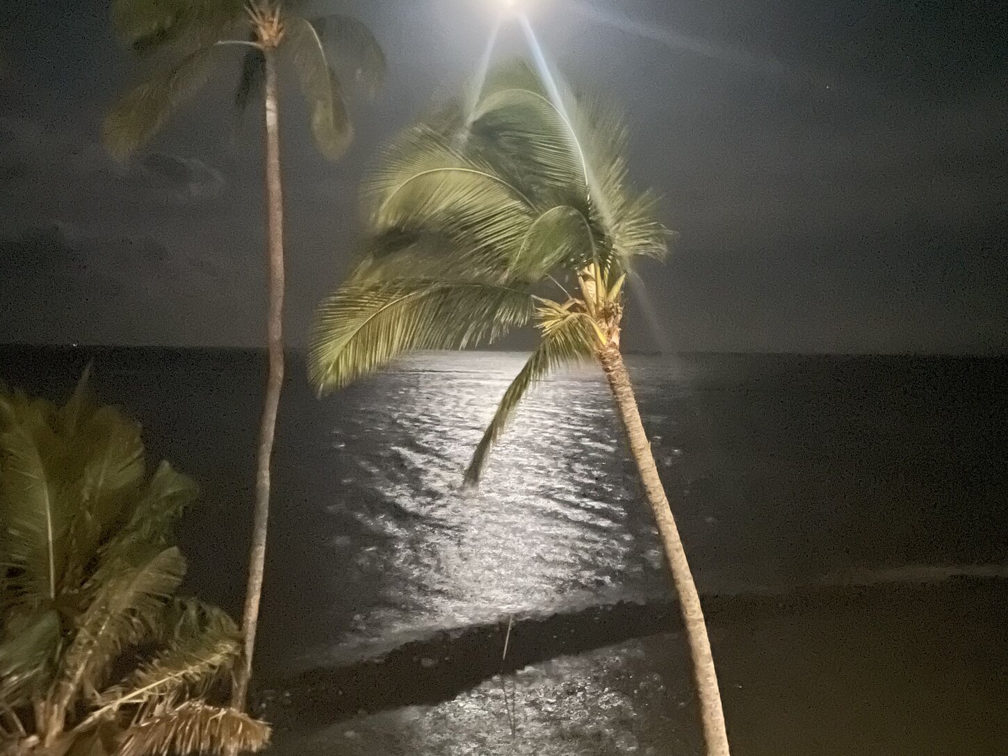 Moon on the water from the lanai
