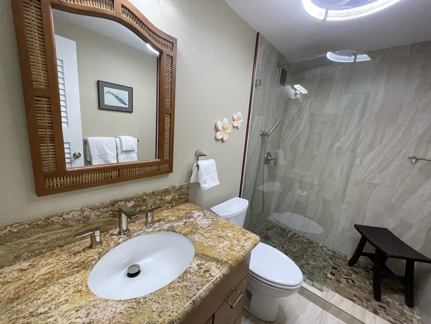 Bath with walk-in shower
