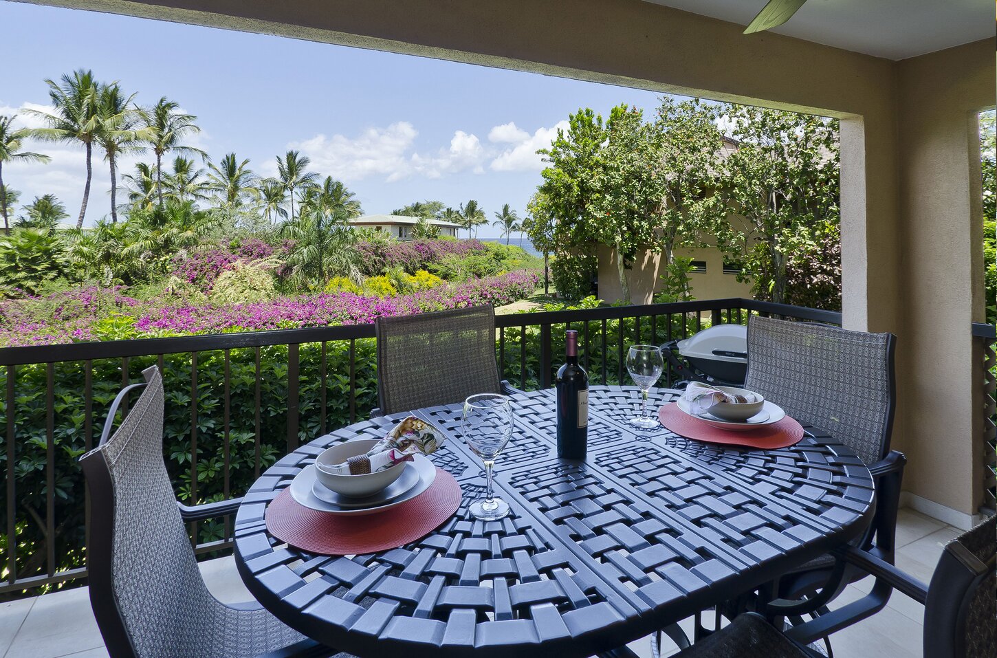 Lanai Dining Table with ocean view