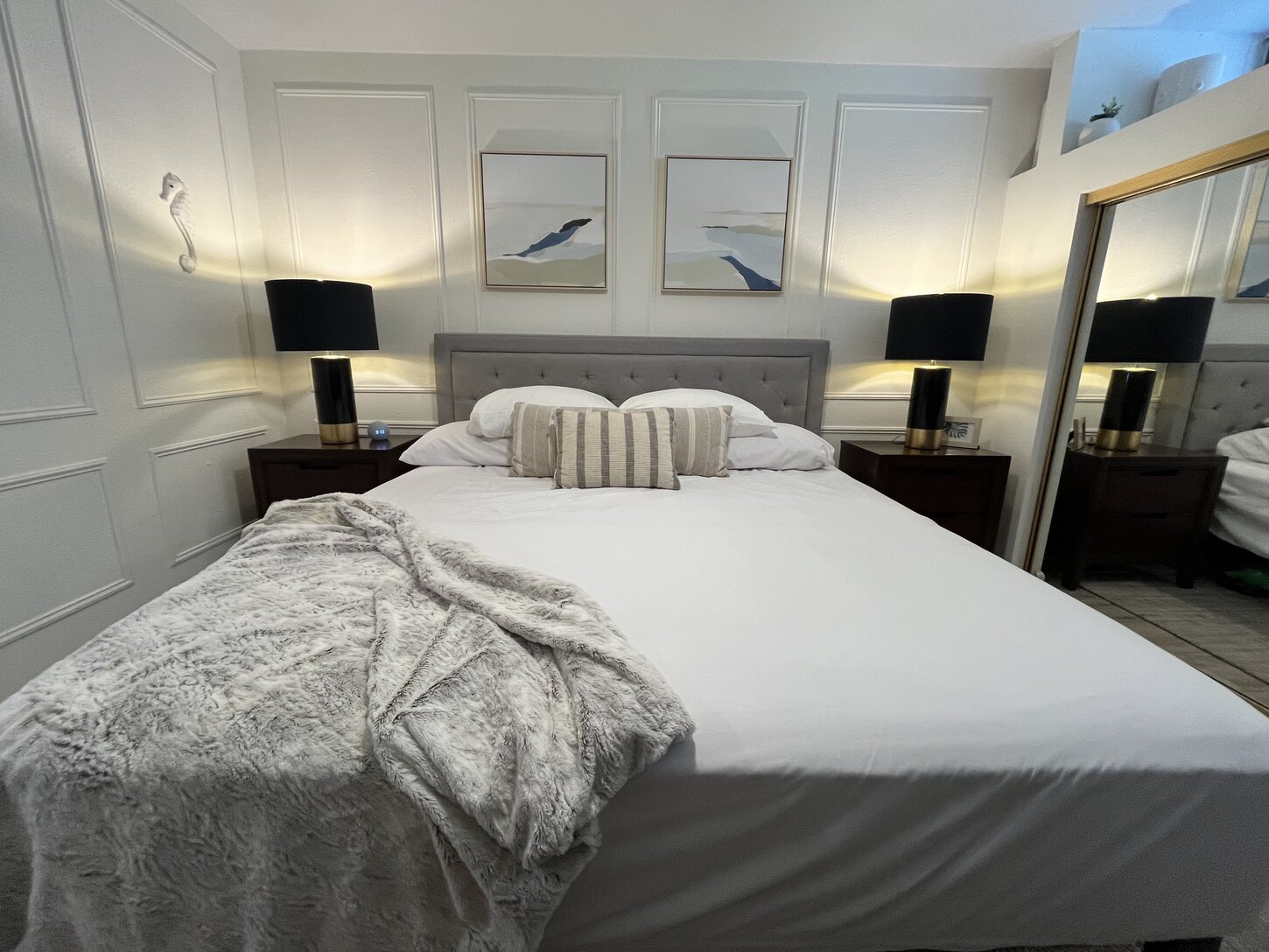 Air-conditioned Bedroom with a Plush King Mattress