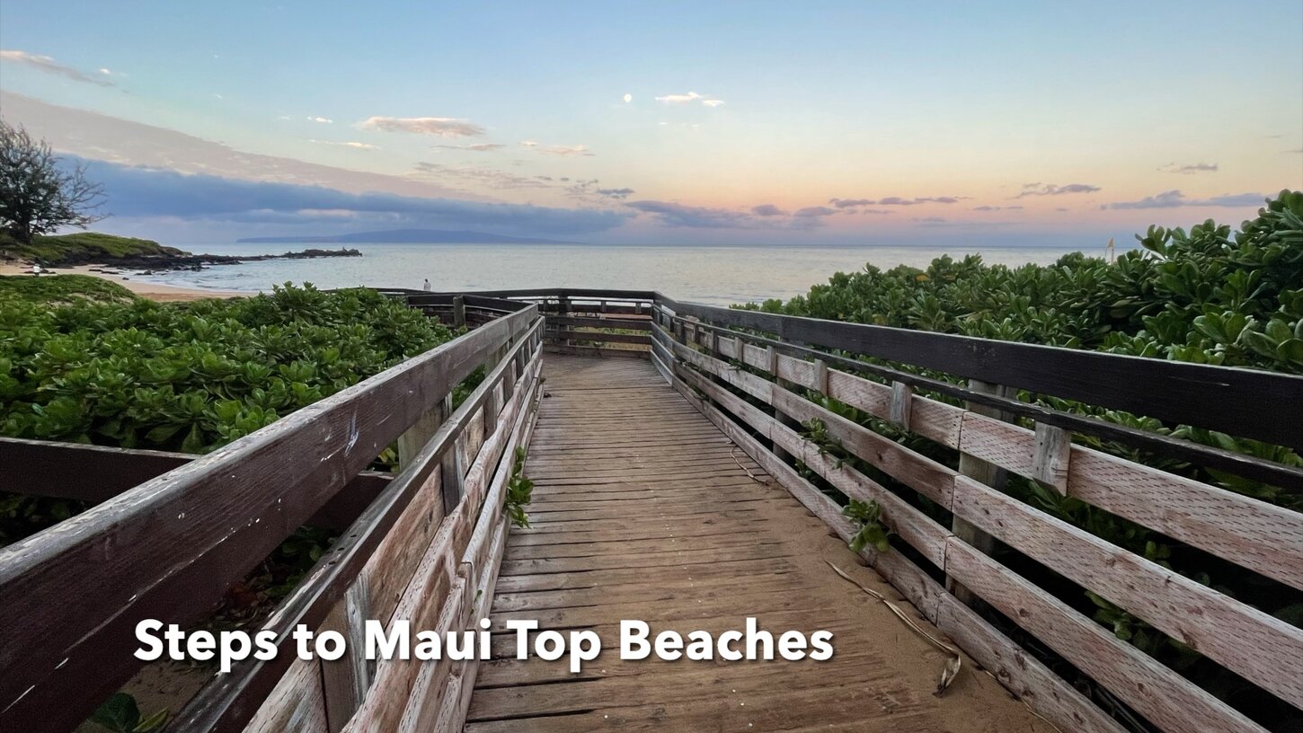 Steps to The Famous Kamaole Beaches
