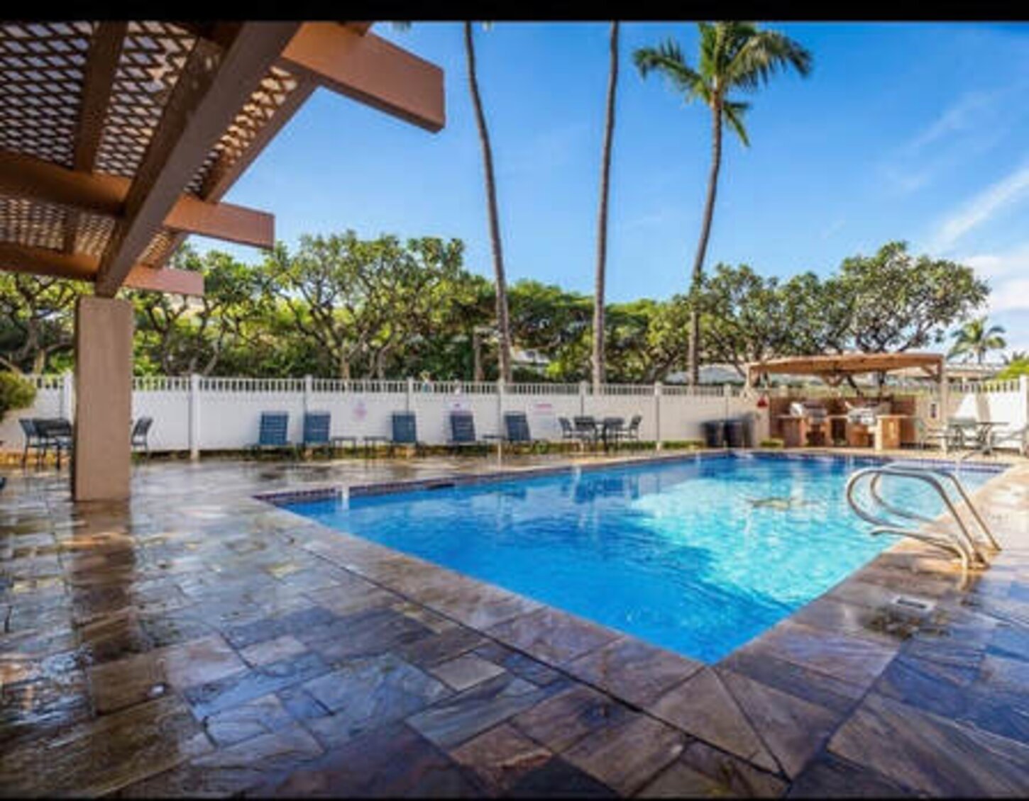 Steps to the Swimming Pool which is next to the Tennis/Pickle Ball Court