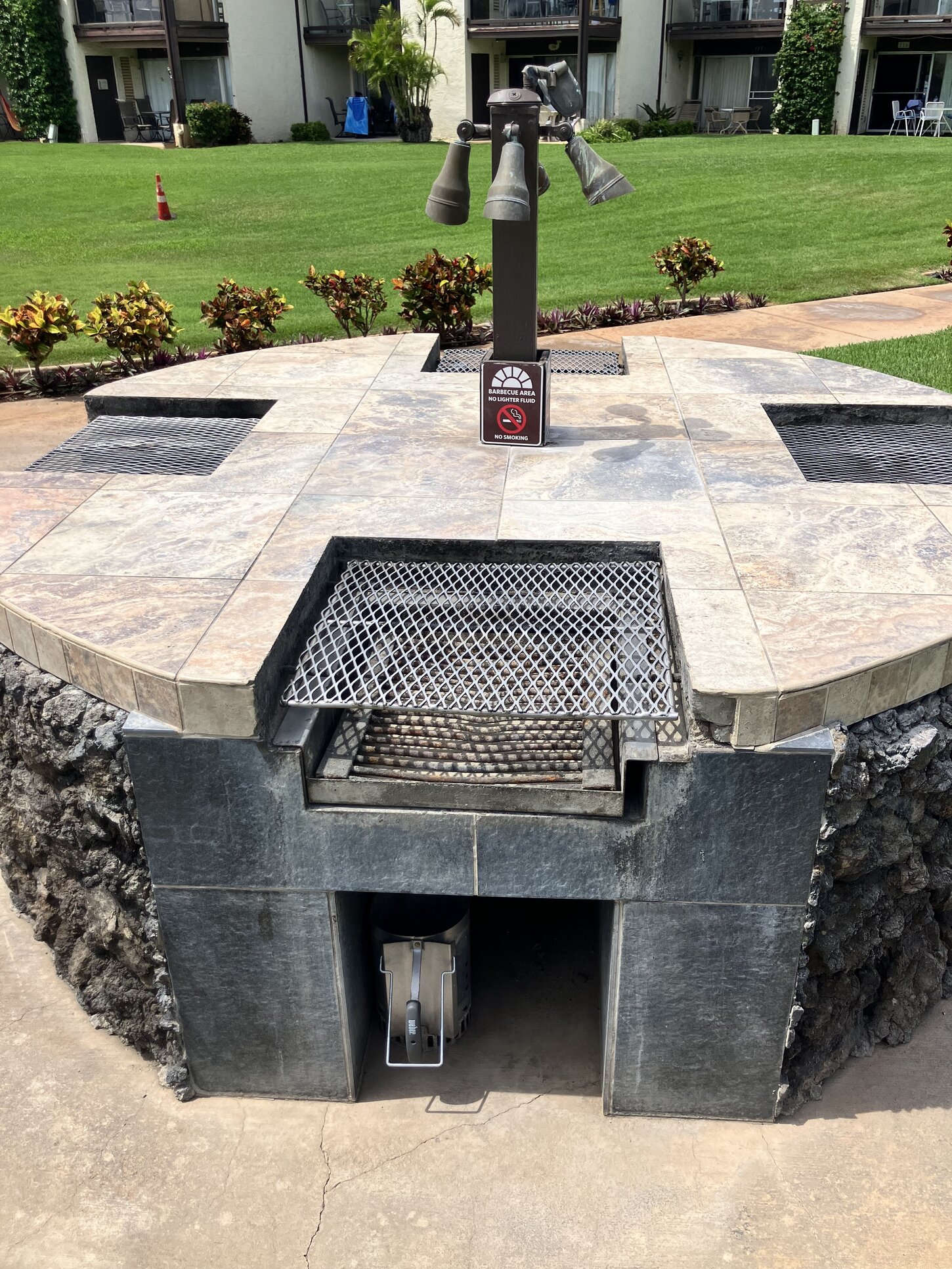 Communal charcoal grills (cleaned every morning) if you prefer