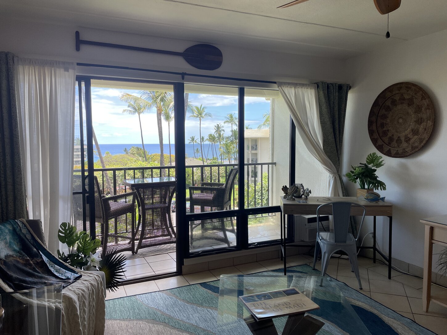 Living area ocean views