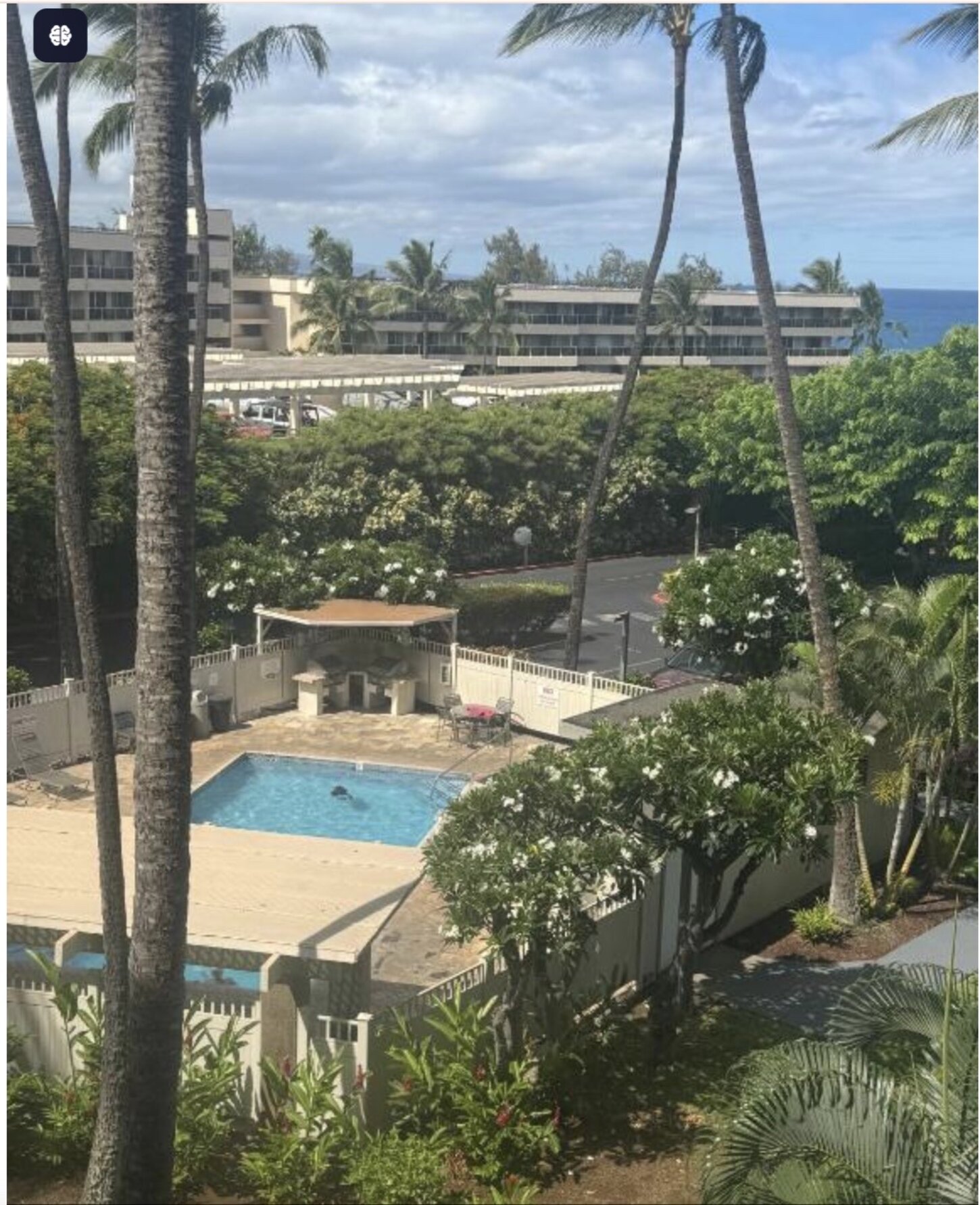 Aerial view of Upper Pool area