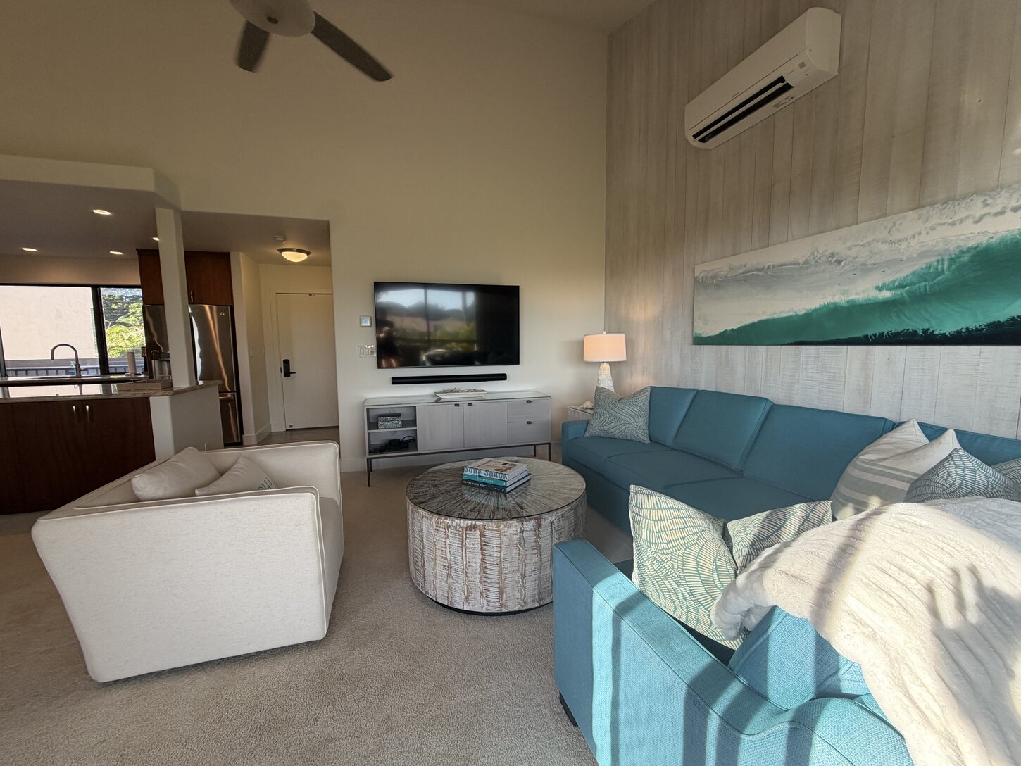 Living area with new flatscreen!