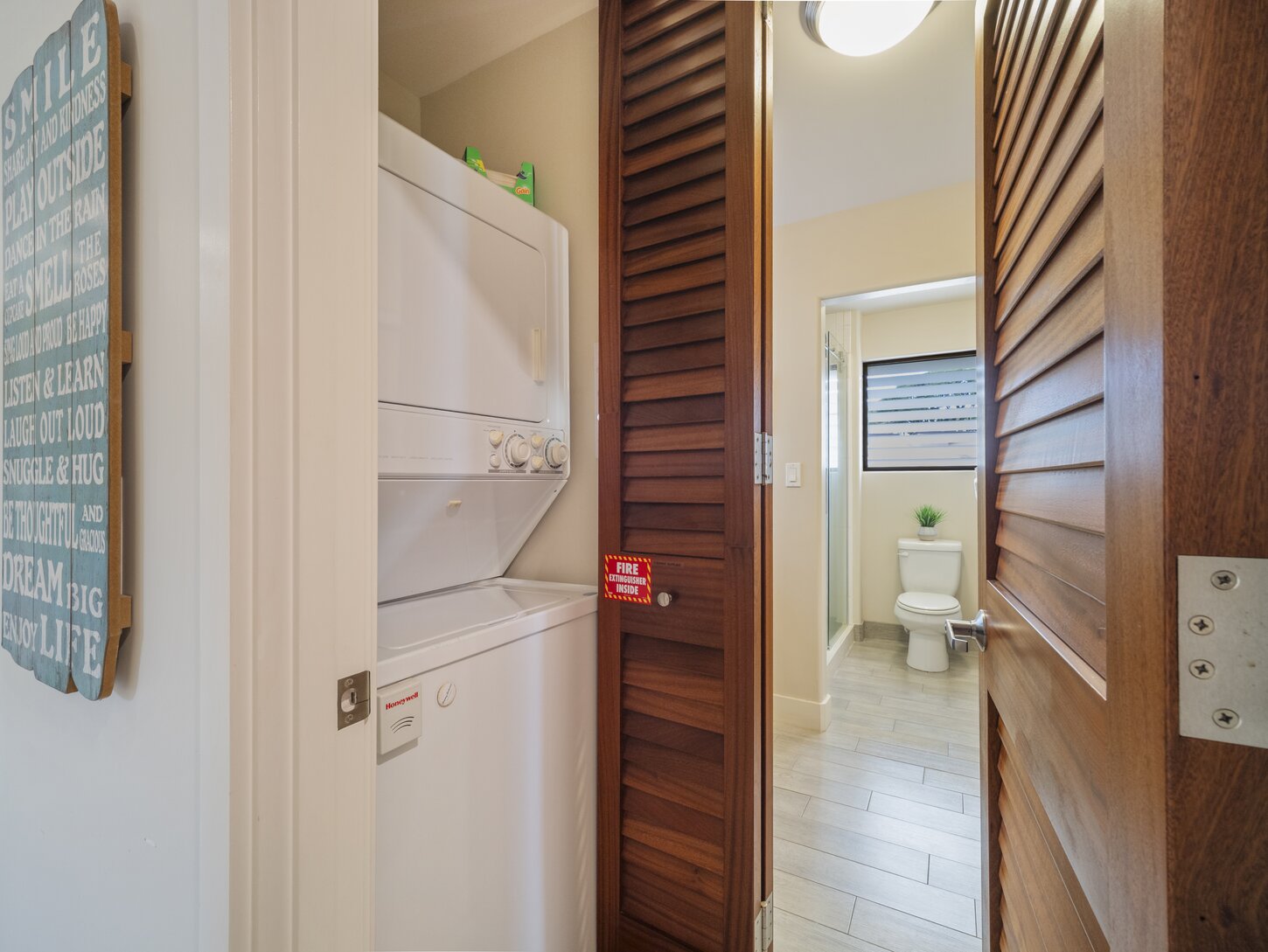 In-suite laundry.