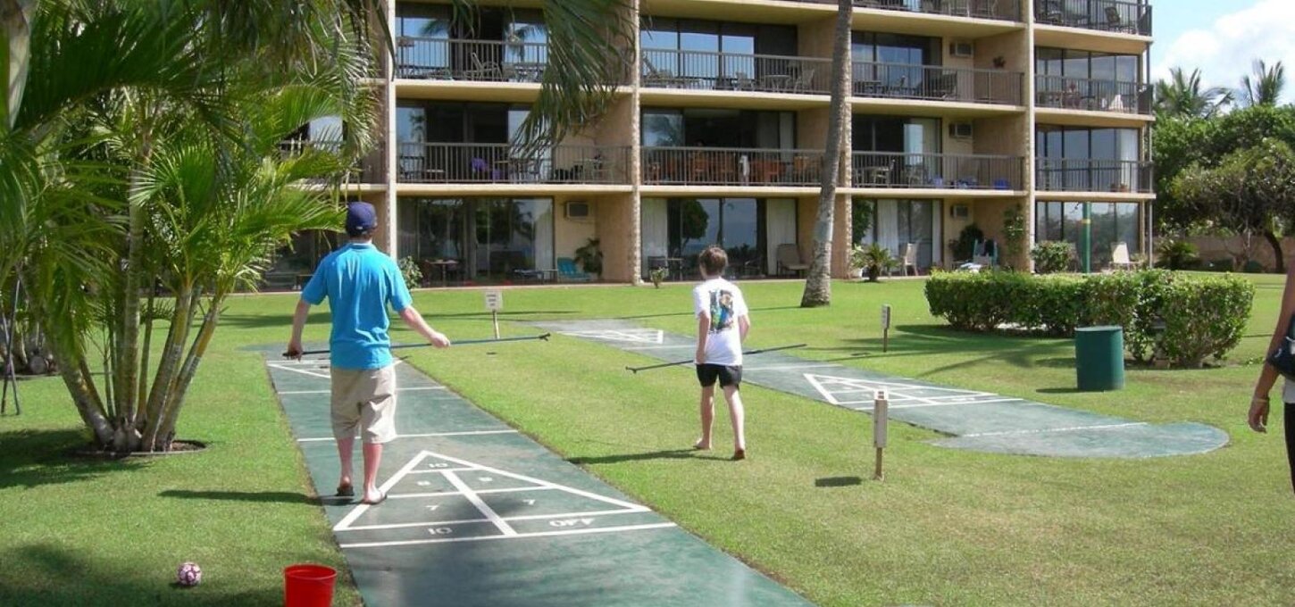 There are 3 shuffleboard courts to enjoy 