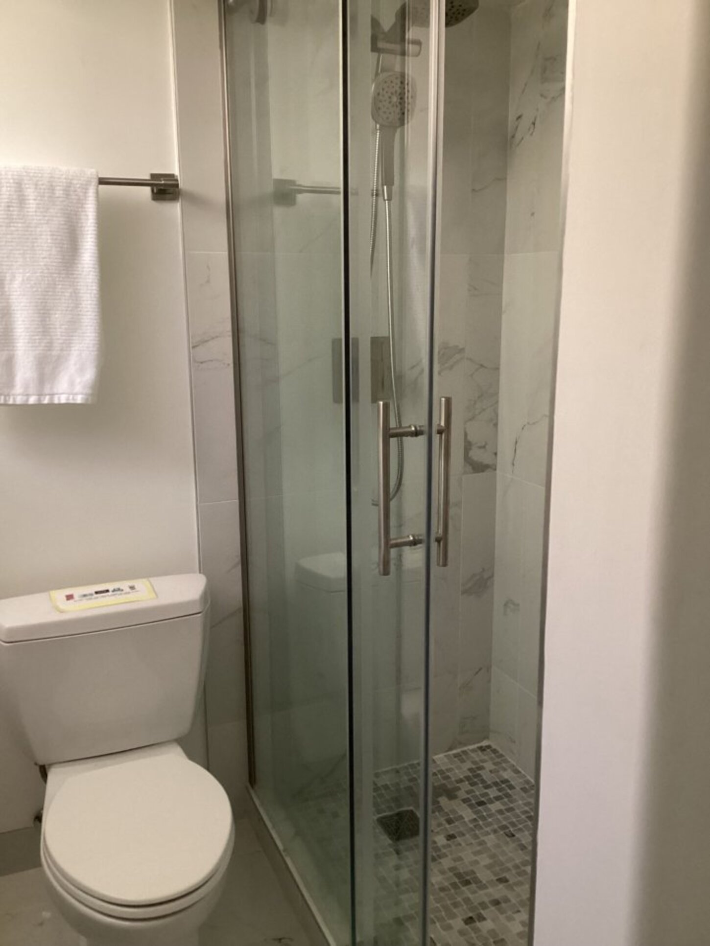 Large Shower with shower head and body spray